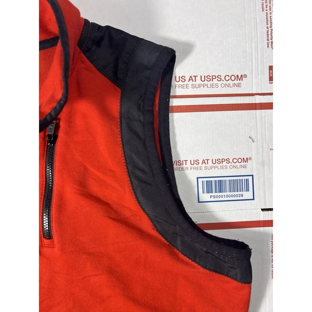 Lauren Ralph Lauren Active‎ Vest Women's XLarge Red Full Zip Sleeveless Pockets